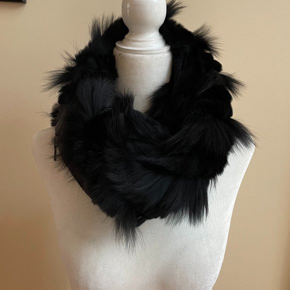 Rabbit and Fox fur cowl from Elie Tahari